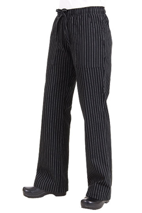 pinstripe chef pants