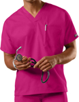 Picture of Cherokee Uniforms-4777-Cherokee Workwear Unisex V-Neck Single Pocket Scrub Top
