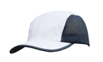 Picture of Headwear Stockist-4003-Sports Ripstop with Bee Hive Mesh and Towelling Sweatband