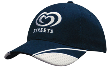 Picture of Headwear Stockist-4058-Brushed Heavy Cotton with Mesh Inserts on Peak
