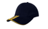 Picture of Headwear Stockist-4074-Brushed Heavy Cotton with Two Striped Peak and Sandwich