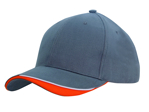 Picture of Headwear Stockist-4167-Brushed Heavy Cotton with Indented Peak