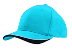 Picture of Headwear Stockist-4167-Brushed Heavy Cotton with Indented Peak