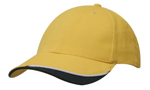 Picture of Headwear Stockist-4167-Brushed Heavy Cotton with Indented Peak