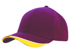 Picture of Headwear Stockist-4167-Brushed Heavy Cotton with Indented Peak