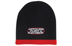 Picture of Headwear Stockist-4188-Roll Down Two Tone Acrylic Beanie - Toque