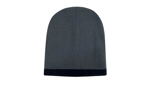 Picture of Headwear Stockist-4188-Roll Down Two Tone Acrylic Beanie - Toque