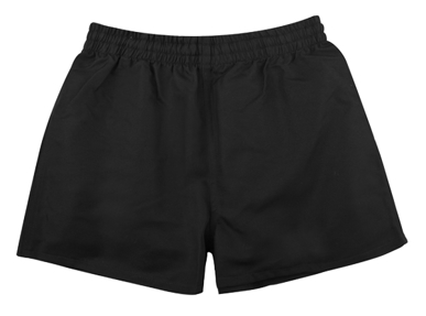 Picture of Midford Uniforms-SHORG1-CHILDRENS RUGBY PLAYING SHORTS - BLACK(RSHB001M)