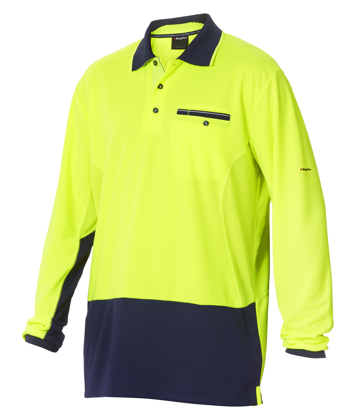 Picture of King Gee-K54840-Workcool 2 Hyperfreeze Hi Vis Polo L/S