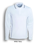 Picture of Bocini-CP0912-Stitch Feature Essentials-Unisex Adults L/S Polo