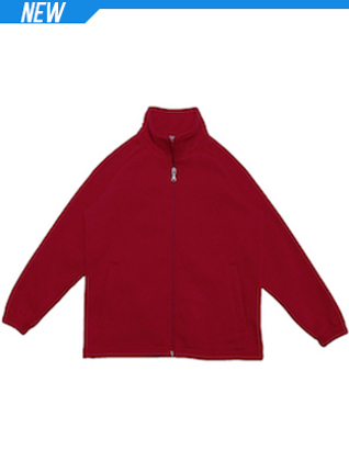 Picture of Bocini-CJ1585-Unisex Adults Poly/Cotton Fleece Zip Through Jacket