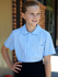 Picture of Bocini-CS1405-Girls Peter Pan Collar Short Sleeve School Shirt
