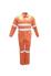 Picture of Bocini-WO0683-Unisex Adults Hi-Vis Cotton Drill Overall With X Pattern Reflective Tape