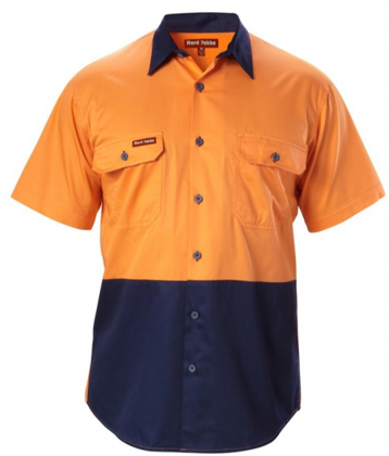 Picture of Hardyakka-Y07559-Core Hi Vis 2 Tone Vented Short Sleeve Shirt