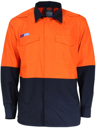 Picture of DNC Workwear-3441-DNC Inherent Fr Ppe1 2 Tone Light Weight Shirt