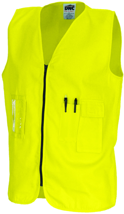 Picture of DNC Workwear Hi Vis Day Cotton Safety Vest (3808)