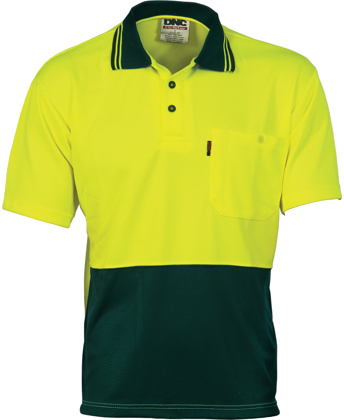 Picture of DNC Workwear Hi Vis Cool Breathe Short Sleeve Polo Shirt (3811)