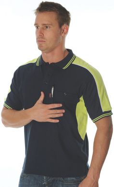 Picture of DNC Workwear-5214-Polyester Cotton Panel Polo Shirt - Short Sleeve