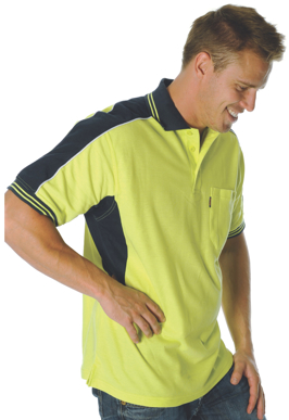 Picture of DNC Workwear-3895-Poly/Cotton Contrast Panel Polo - Short Sleeve