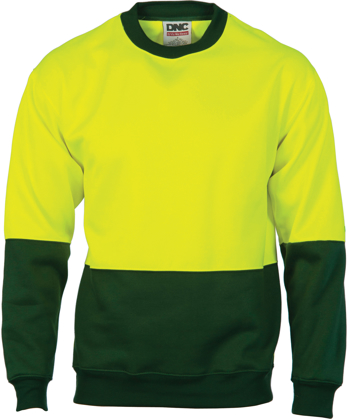 Picture of DNC Workwear Hi Vis Fleece Sweat Crew Neck Shirt  (3821)