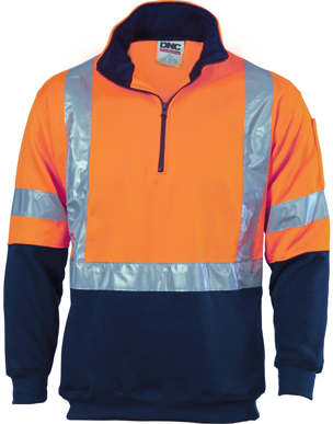 Picture of HiVis Cross Back Day/Night Two Tone 1/2 Zip Fleecy