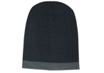Picture of Headwear Stockist-4195-Two Tone Cable Knit Beanie - Toque
