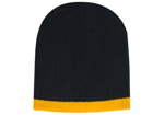 Picture of Headwear Stockist-4195-Two Tone Cable Knit Beanie - Toque