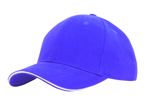 Picture of Headwear Stockist-4210-6PNL Brushed Heavy Cotton cap with sandwich trim