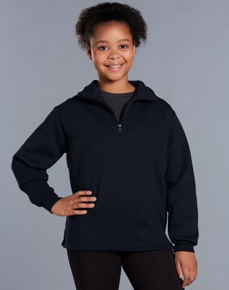 Picture of Winning Spirit - FL02K - Kid's American Style 1/2 Collar Fleecy Sweat Top