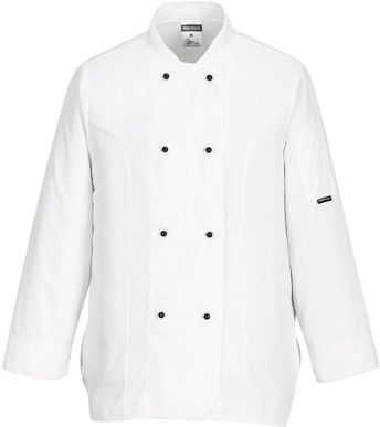Picture of Prime Mover Workwear-C837-Rachel Ladies Chefs Jacket Long Sleeve