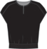 Picture of NNT Uniforms-CATUQT-BKP-Georgie Short Sleeve Rib Hem Top - Black