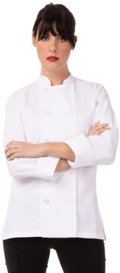 Picture of Chef Works-BCW004-WHT-Le Mans Chef Jacket- White