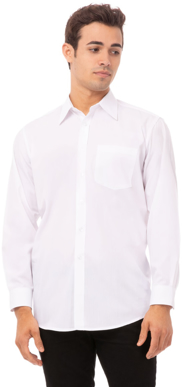 Picture of Chef Works-D100-WHT-Basic Dress Shirt- White