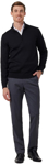 Picture of NNT Uniforms-CATE37-BLA-Long Sleeve Zip Neck Jumper