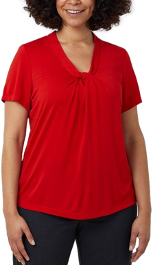 Picture of NNT Uniforms-CATUFS-RED-Twist Neck Jersey Top