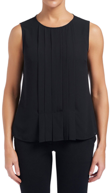 Picture of NNT Uniforms-CATU5Q-BKP-Sleeveless Pleat Front Blouse