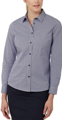 Picture of NNT Uniforms-CATUKS-NWC-Avignon Gingham Check Long Sleeve Slim Shirt