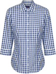 Picture of Gloweave-1710WL-Women's Oxford Check 3/4 Sleeve Shirt - Degreaves