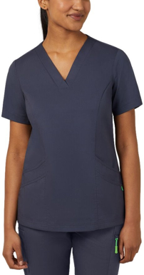 Picture of NNT Uniforms-CATULM-CHP-Ladies Florence V-neck Classic Scrub Top - Charcoal