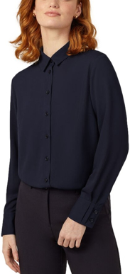 Picture of NNT Uniforms-CATUQY-NAV-Georgie Long Sleeve Unstructured Shirt Ladies - Navy