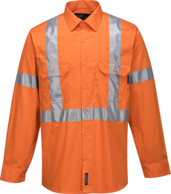 Picture of Prime Mover-MX301-100% LIGHTWEIGHT COTTON LONG SLEEVE SHIRT WITH CROSS BACK TAPE