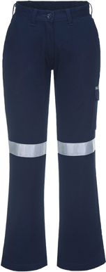 Picture of Prime Mover-ML709-Ladies Cotton Drill Cargo Pants with Reflective Tape