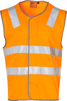 Picture of Australian Industrial Wear -SW03-Unisex Taped Hi-Vis Safety Vest