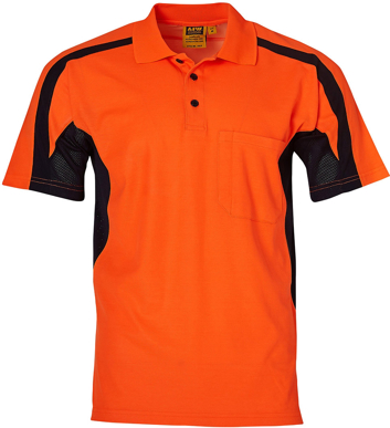 Picture of Australian Industrial Wear -SW25-Unisex Hi-Vis Fashion Polo With Underarms Mesh