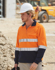 Picture of Australian Industrial Wear -SW48-Men's Taped Hi-Vis Two Tone Cotton Fleece Sweat