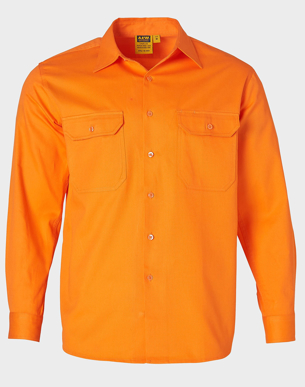 Picture of Australian Industrial Wear -SW51-Men's Hi-Vis Long Sleeve Drill Shirt