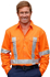 Picture of Australian Industrial Wear -SW56-Men's High Visibility Regular Weight Long Sleeve Drill Shirts