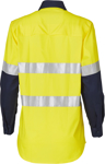 Picture of Australian Industrial Wear -SW65-Ladies Taped Cotton Drill Long Sleeve Safety Shirt