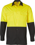 Picture of Australian Industrial Wear -SW67-Men's Two Tone Cool Breeze Long Sleeve Cotton Safety Shirt