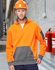 Picture of Australian Industrial Wear -SW78-Unisex Hi Vis ¼ Zip Premium Fleece Hoodie